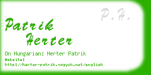 patrik herter business card